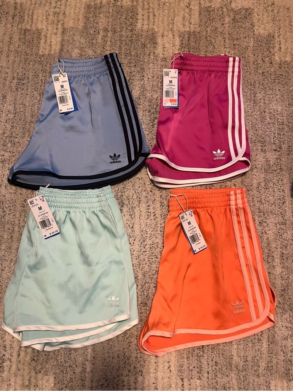 Adidas 3S Sprinter Shorts! Lot of 4! Size Medium!